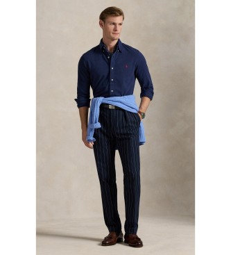 Polo Ralph Lauren Camisa ultraleve em piqué azul-marinho