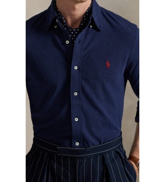 Polo Ralph Lauren Camisa ultraleve em piqué azul-marinho