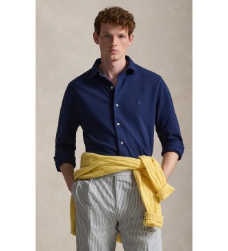 Polo Ralph Lauren Camisa ultraleve em piqué azul-marinho