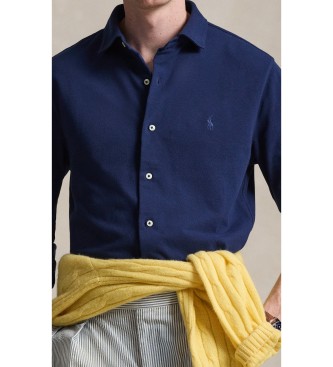 Polo Ralph Lauren Camisa ultraleve em piqué azul-marinho