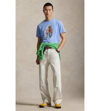 Polo Ralph Lauren Custom Slim Fit T-Shirt mit blauem B�r Polo