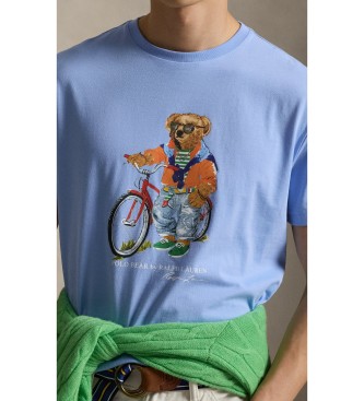 Polo Ralph Lauren Custom Slim Fit T-Shirt mit blauem B�r Polo