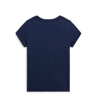 Polo Ralph Lauren Bombažna majica s kratkimi rokavi iz mornarice