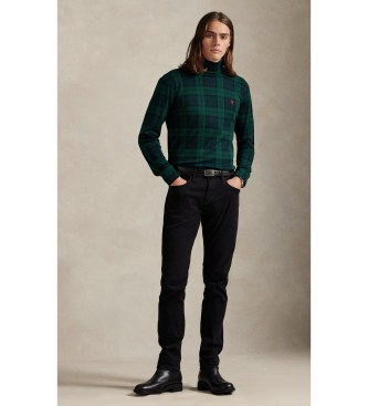 Polo Ralph Lauren Green checked turtleneck T-shirt