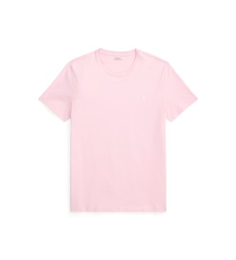 Polo Ralph Lauren Custom Slim Fit stickad T-shirt ljusrosa
