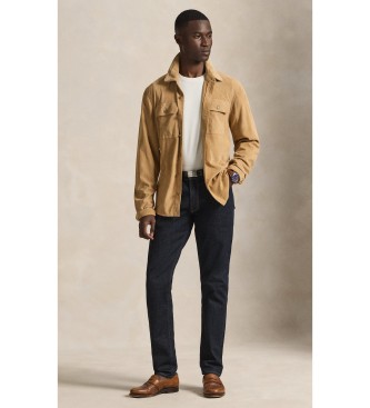 Polo Ralph Lauren Niestandardowy T-shirt z dzianiny Slim Fit w kolorze kremowo-białym