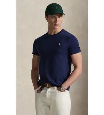 Polo Ralph Lauren Niestandardowy T-shirt z dzianiny Slim Fit w kolorze granatowym
