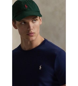 Polo Ralph Lauren Niestandardowy T-shirt z dzianiny Slim Fit w kolorze granatowym