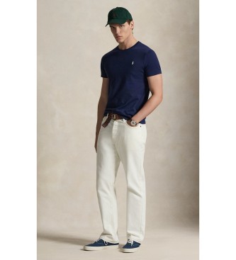 Polo Ralph Lauren Niestandardowy T-shirt z dzianiny Slim Fit w kolorze granatowym