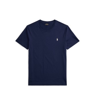 Polo Ralph Lauren Niestandardowy T-shirt z dzianiny Slim Fit w kolorze granatowym