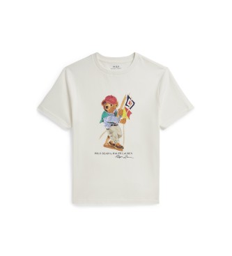 Polo Ralph Lauren T-shirt de malha Jersey com urso Polo branco