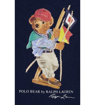 Polo Ralph Lauren Jersey T-shirt med polotr�ja med marinbl� bj�rn