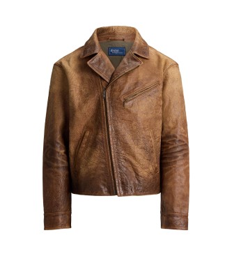 Polo Ralph Lauren Newsboy bruin leren jack