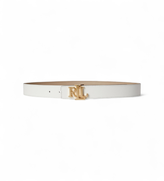 Lauren Ralph Lauren Reversible leather belt with beige logo