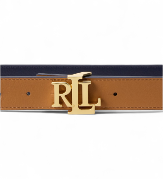 Lauren Ralph Lauren Reversible leather belt with brown logo