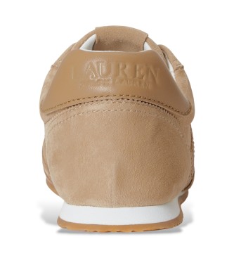Lauren Ralph Lauren Dani træningssko i ruskind og beige læder