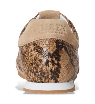 Lauren Ralph Lauren Dani læder sneakers med python-prægning