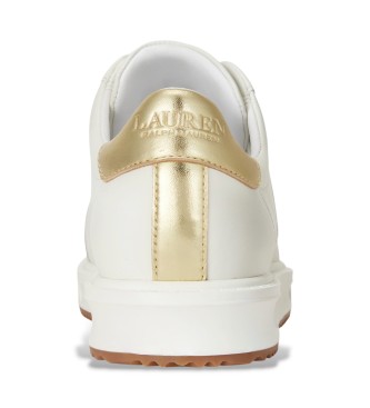Lauren Ralph Lauren Ainsley Lederpantoffeln mit weißem Besatz