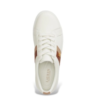 Lauren Ralph Lauren Janson II chaussures en cuir blanc