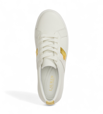 Polo Ralph Lauren Janson II sneakers i l�der og off-white metallic