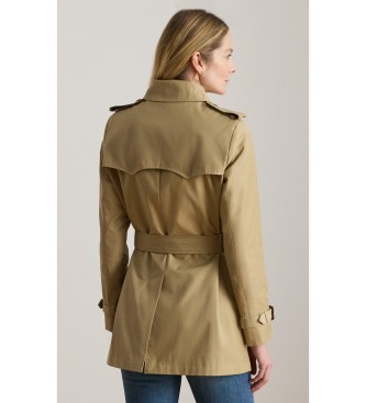 Lauren Ralph Lauren Beige trenchcoat i bomullsblandning med crossover
