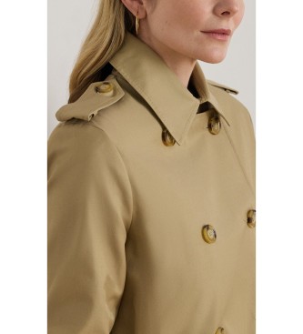 Lauren Ralph Lauren Beige trenchcoat i bomullsblandning med crossover