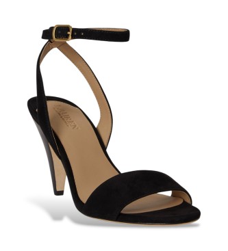 Lauren Ralph Lauren Sandalia Gracy de ante de oveja negro