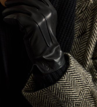 Polo Ralph Lauren Guantes de Piel Hybrid negro