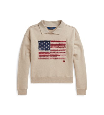 Polo Ralph Lauren Sweatshirt Flag beige