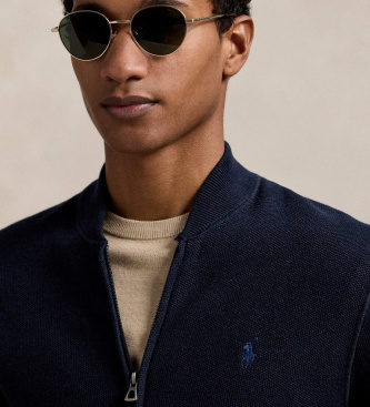 Polo Ralph Lauren Giacca blu navy in cotone con cerniera