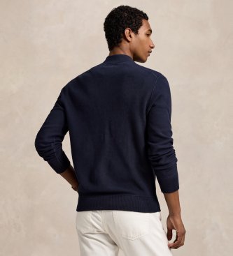 Polo Ralph Lauren Giacca blu navy in cotone con cerniera