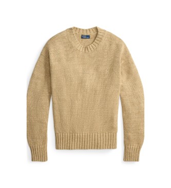 Polo Ralph Lauren Pull en coton beige � col ras du cou