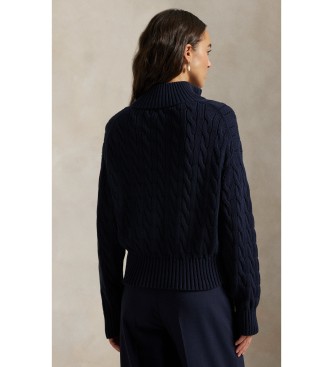 Polo Ralph Lauren Bombažni pleteni pulover v barvi ecru