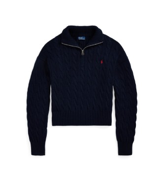 Polo Ralph Lauren Bombažni pleteni pulover v barvi ecru