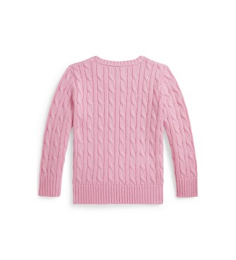 Polo Ralph Lauren Pink cotton jersey in eights knit