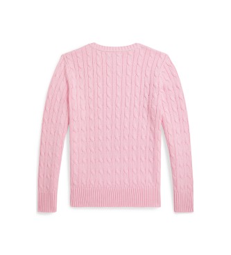 Polo Ralph Lauren Jersey de algodón en punto de ochos rosa