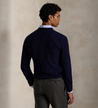 Polo Ralph Lauren Pull en laine et cachemire marine