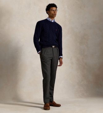 Polo Ralph Lauren Pull en laine et cachemire marine