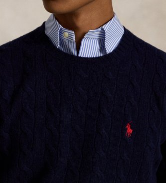 Polo Ralph Lauren Pull en laine et cachemire marine