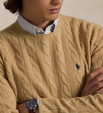 Polo Ralph Lauren Pull en laine et cachemire beige