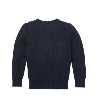 Polo Ralph Lauren Maglione in cotone con Polo Bear marinaro