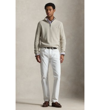 Polo Ralph Lauren Light brown cotton and pique knitted jumper