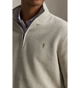 Polo Ralph Lauren Light brown cotton and pique knitted jumper