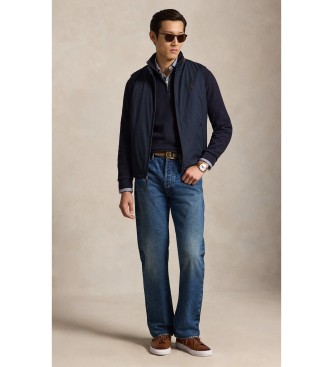Polo Ralph Lauren Navy cotton and pique knitted jumper