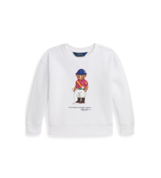 Polo Ralph Lauren Sweat-shirt carré en polaire avec Polo Bear blanc