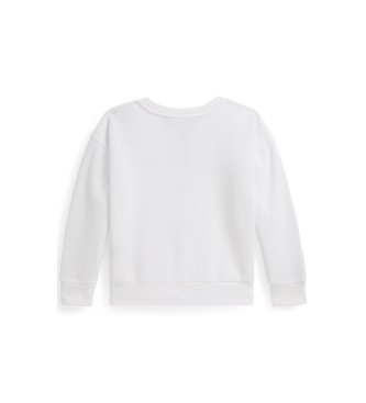 Polo Ralph Lauren Sweat-shirt carré en polaire avec Polo Bear blanc