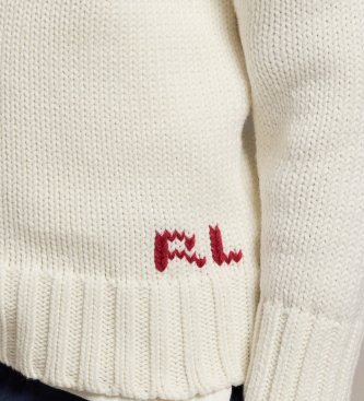Polo Ralph Lauren Pull emblématique avec drapeau blanc
