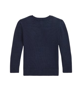 Polo Ralph Lauren Pull en coton avec ours en peluche Polo marine