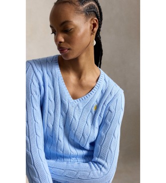 Polo Ralph Lauren Cotton jumper in blue eights knitted jersey
