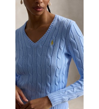 Polo Ralph Lauren Cotton jumper in blue eights knitted jersey